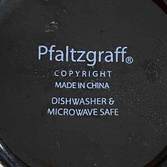 Pfaltzgraff red ceramic mug with lid / coaster - Picture 9 of 9